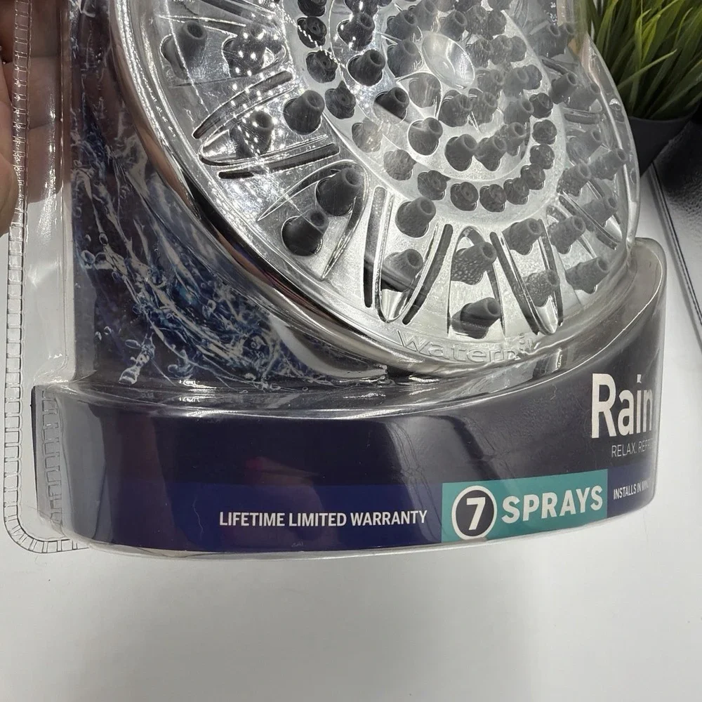Waterpik Chrome 7 Mode RainFall+ Rain Shower Head. Shower Head